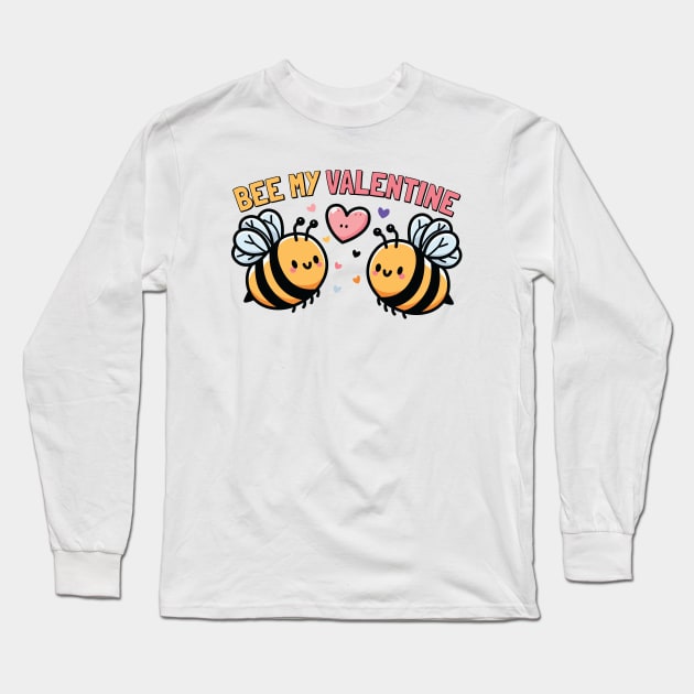 Bee My Valentine Long Sleeve T-Shirt by JS Arts